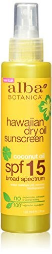 Alba Botanica Hawaiian Coconut Dry Tanning Oil with SPF 15