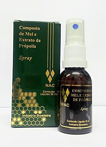 ブラジル直輸入品ナイール（ＮＡＣ）社製　高品質プロポリス・スプレー(無添加・グルテンなしの喉スプレー）30ml