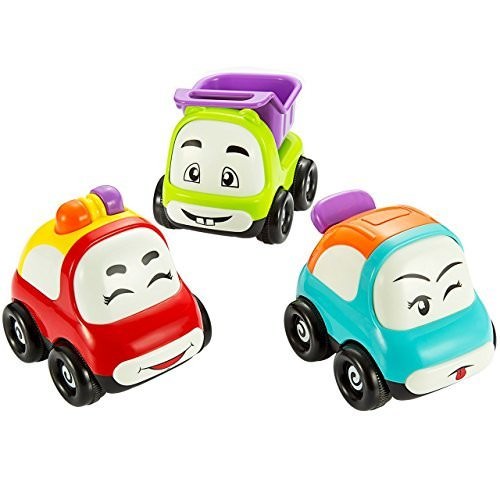 PrimAcc 子供用 おもちゃ ミニカー パトカー 乗用車 トラック 知育玩具 玩具慣性車 3種類セット