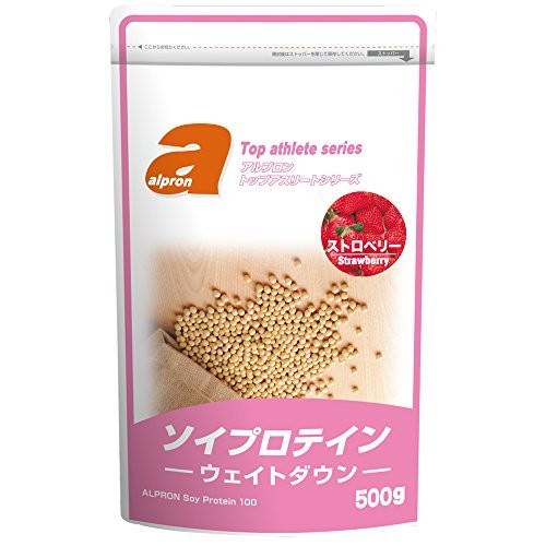 アルプロン -ALPRON- ソイプロテイン ストロベリー風味 500g 【約25食分】