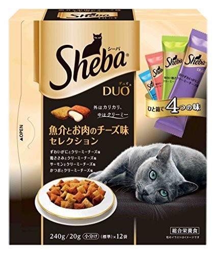 シーバ (Sheba) デュオ 魚介とお肉のチーズ味セレクション 240g(20g×12袋入) SDU22