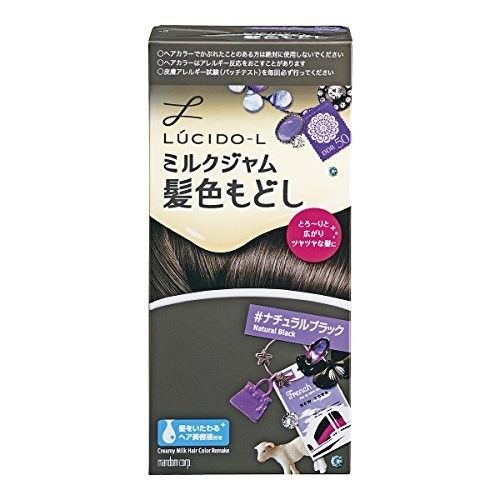 LUCIDO-L (ルシードエル) ミルクジャム髪色もどし #ナチュラルブラック (医薬部外品) (1剤40g 2剤80ｍL TR5g)